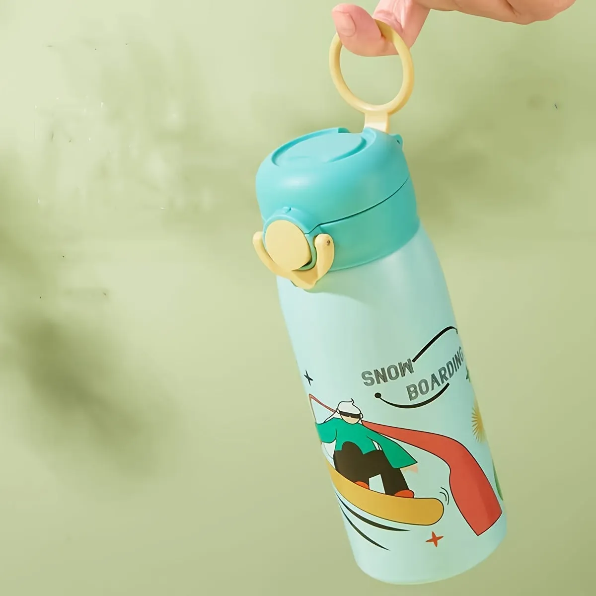 1pc Cartoon Insulated Water Bottle - 400ml 304 Stainless Steel Travel Thermal Cup for Hot and Cold Beverages, Summer Winter Drinkware, Perfect Gift for Outdoor Enthusiasts and Coffee Lovers