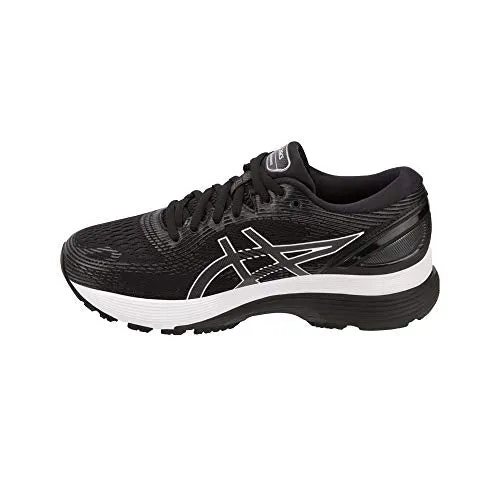 ASICS Women's Gel Nimbus 21 Running Shoes, Black Black Dark Grey 001, US-0 / Asia Size s