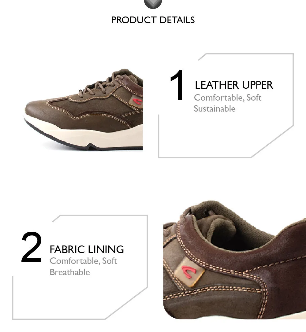camel active Leather Lace Up Shoes Men Olive BRADFORD 852365-RS1-7