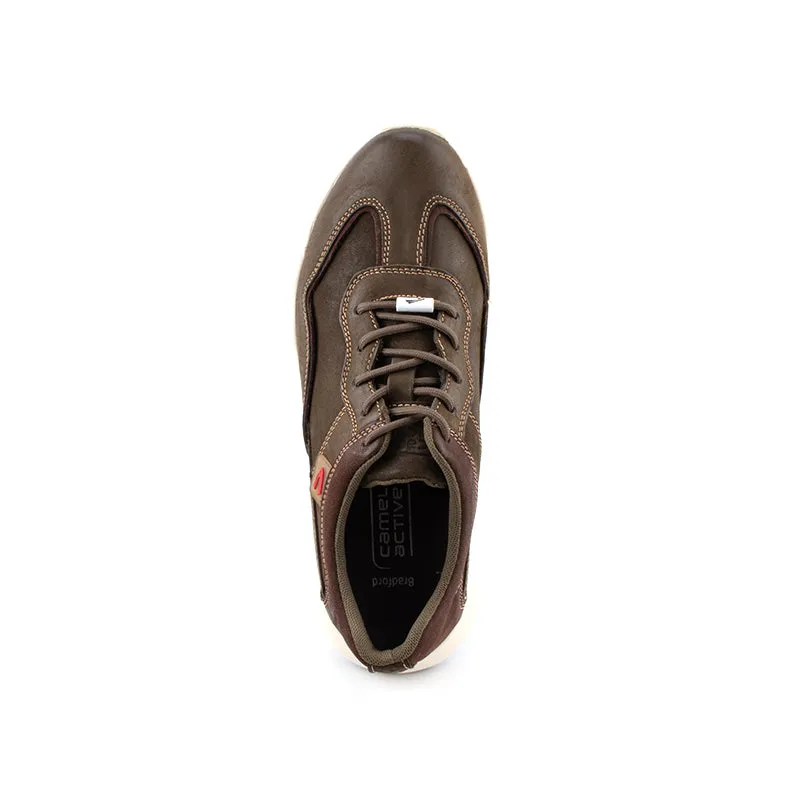 camel active Leather Lace Up Shoes Men Olive BRADFORD 852365-RS1-7