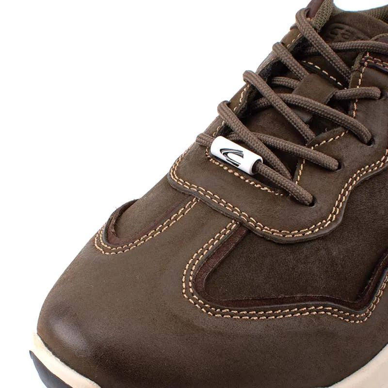 camel active Leather Lace Up Shoes Men Olive BRADFORD 852365-RS1-7