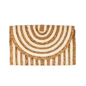 CLAIRE CLUTCH - HONEY STRIPE by POPPY   SAGE
