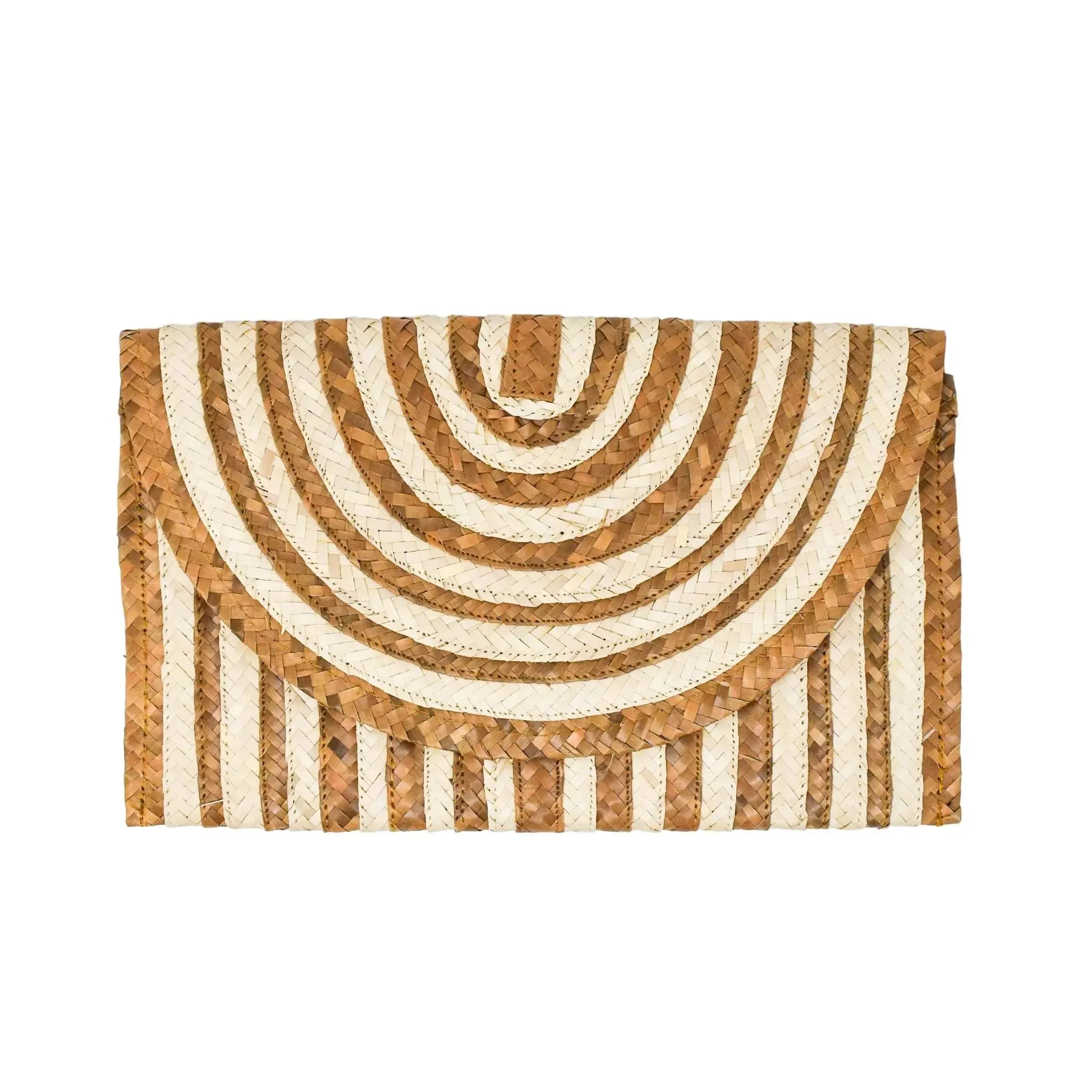 CLAIRE CLUTCH - HONEY STRIPE by POPPY   SAGE