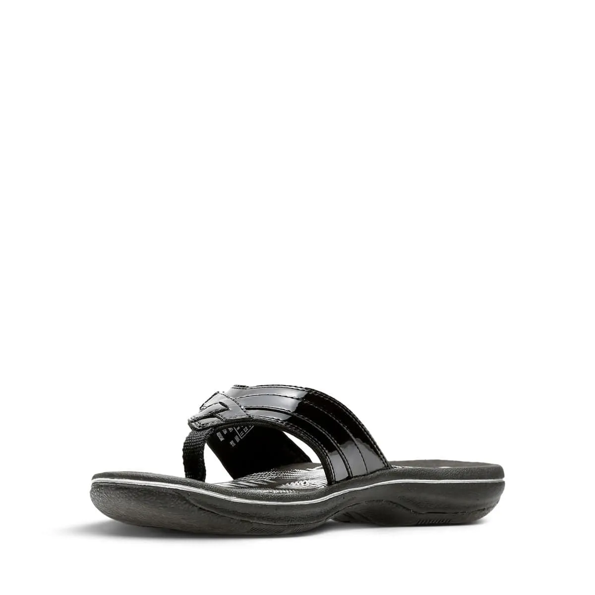 Clarks Women's Breeze Sea Flips- Black Patent