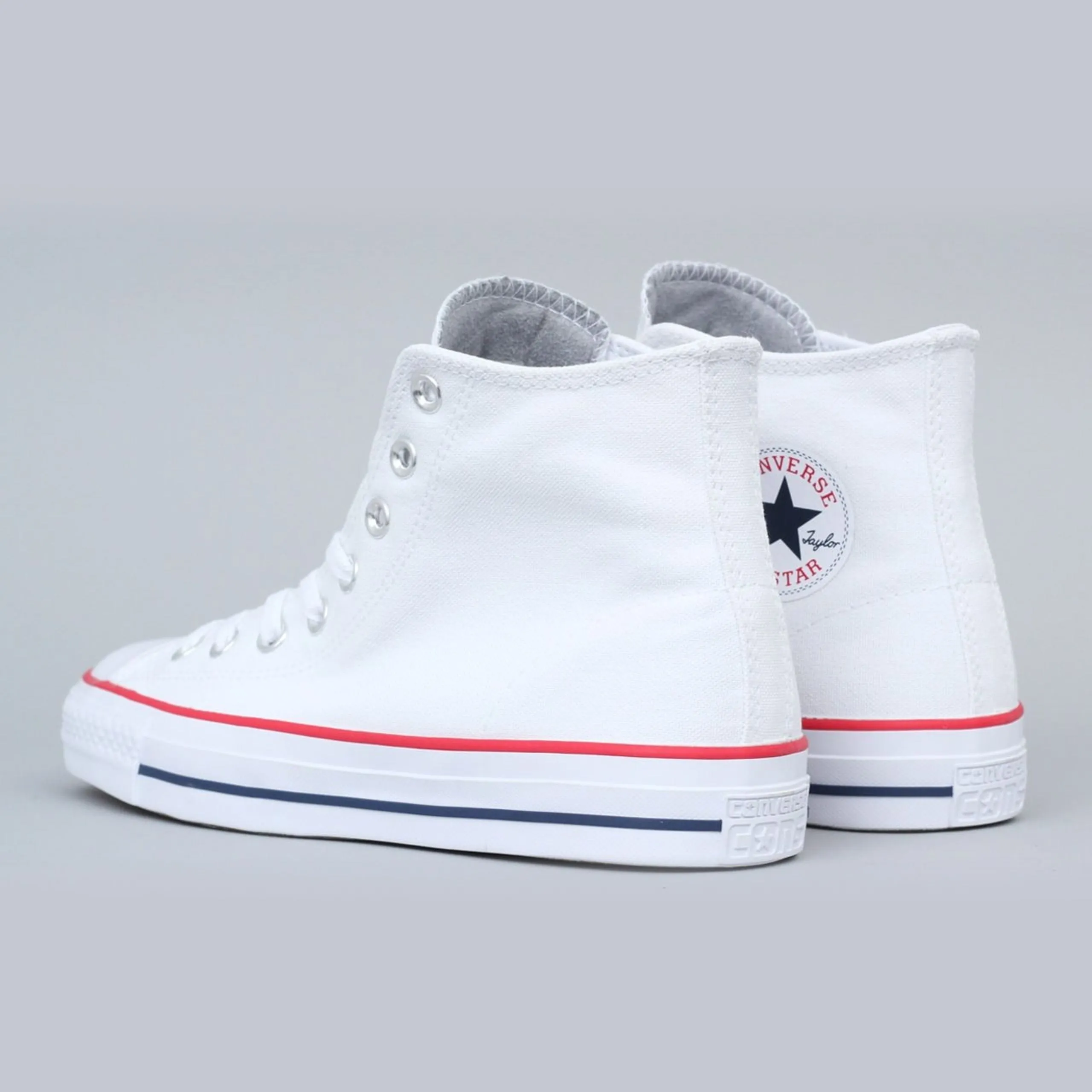 Converse CTAS Pro Hi Canvas Shoes White / Red / Insignia Blue