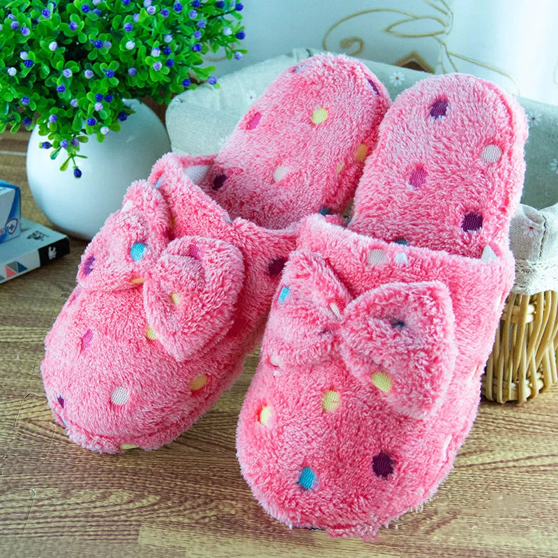 Cotton Polka Dot Slippers