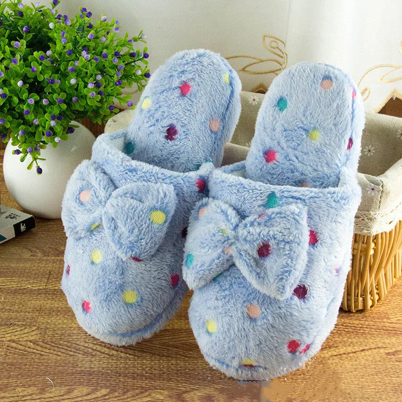 Cotton Polka Dot Slippers