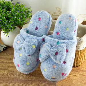 Cotton Polka Dot Slippers
