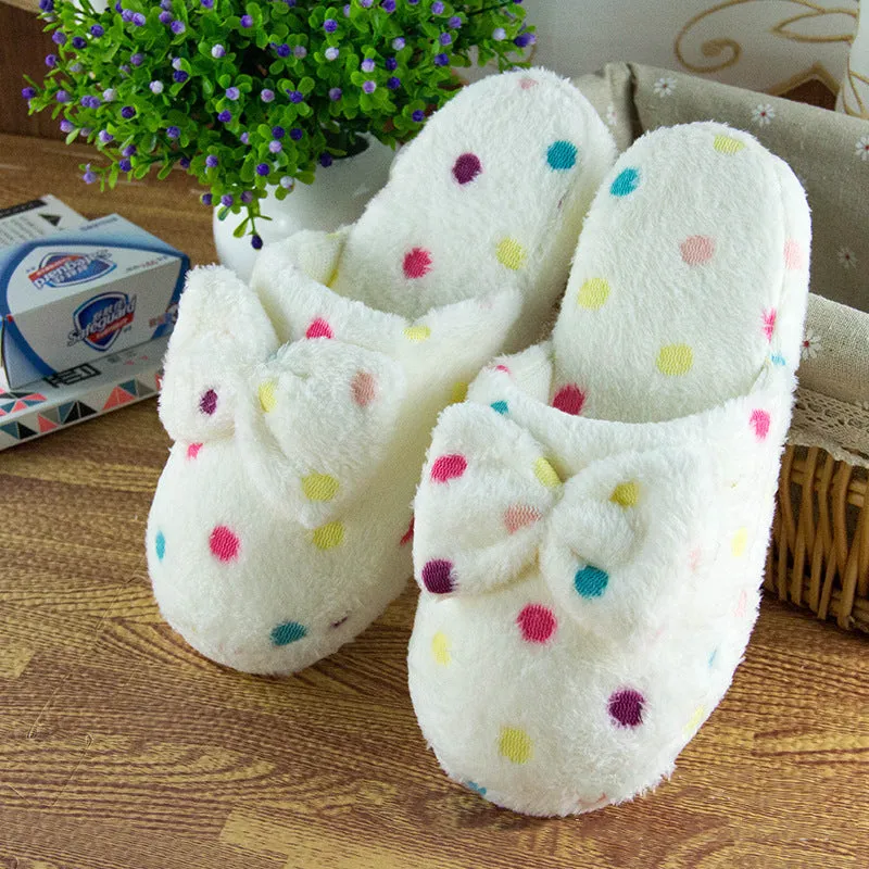 Cotton Polka Dot Slippers