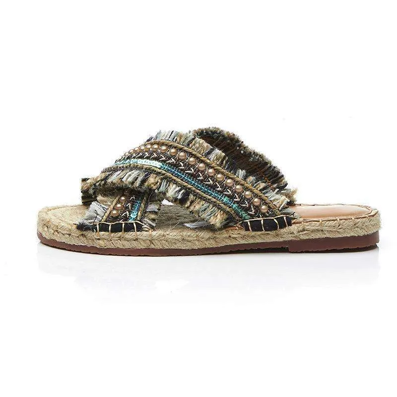 Handmade Straw Slippers