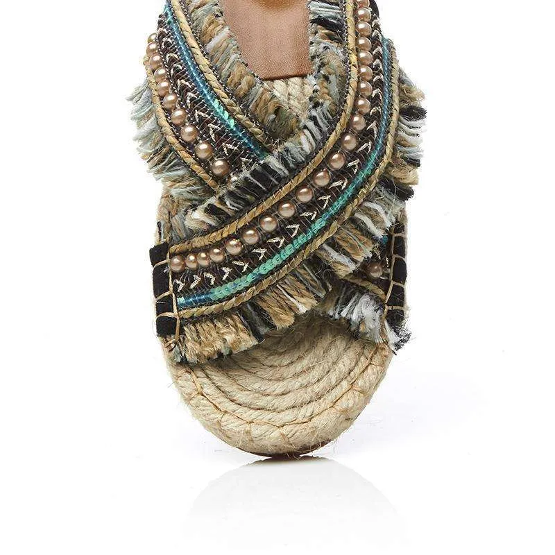 Handmade Straw Slippers