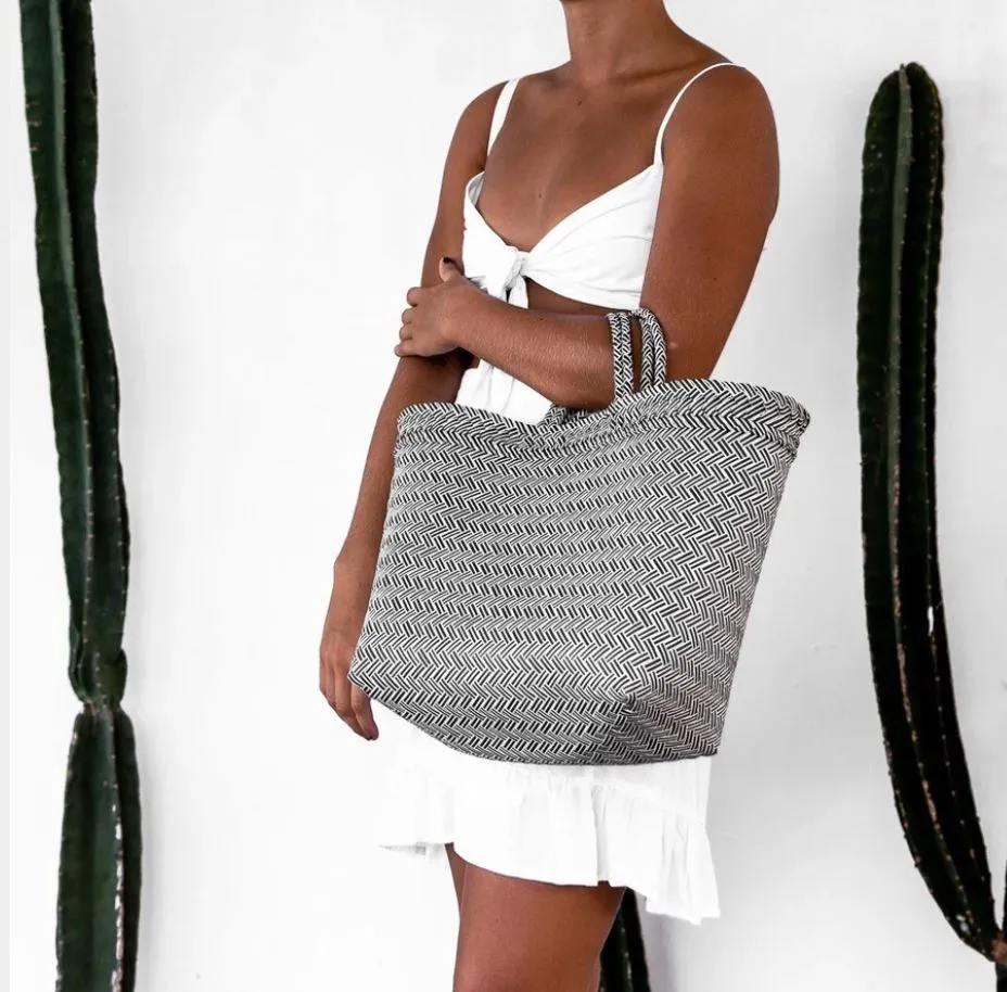 MAISY TOTE - BLACK by POPPY   SAGE
