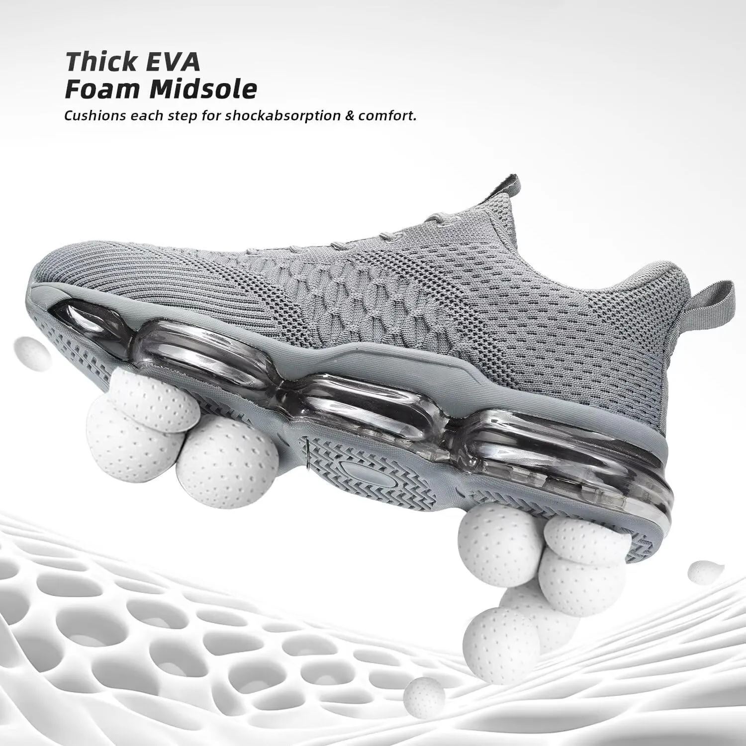 Mens Air Cushion Running Shoes Fashion Casual Walking Tennis Sneakers Non Slip Breathable Trail Sport Gym