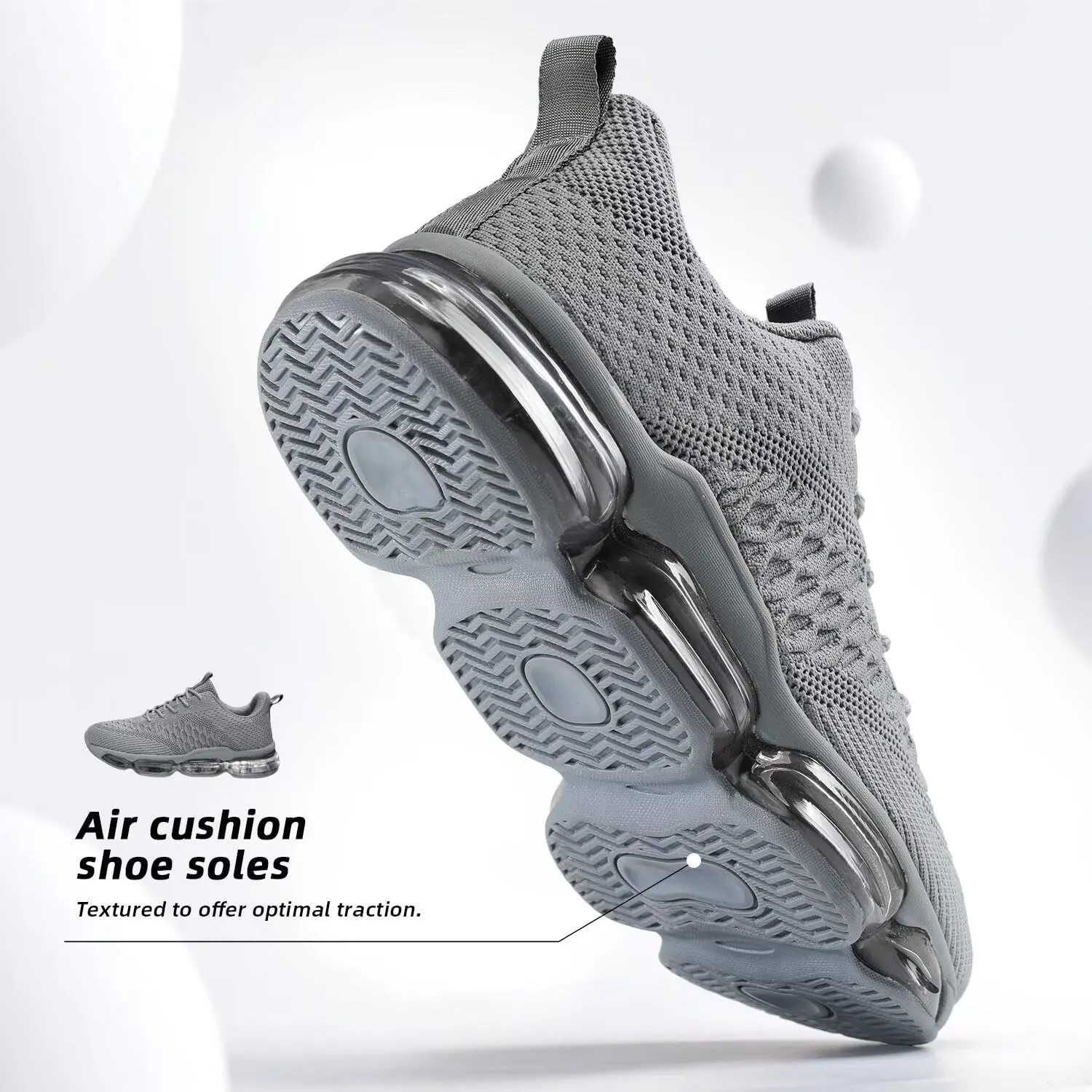 Mens Air Cushion Running Shoes Fashion Casual Walking Tennis Sneakers Non Slip Breathable Trail Sport Gym
