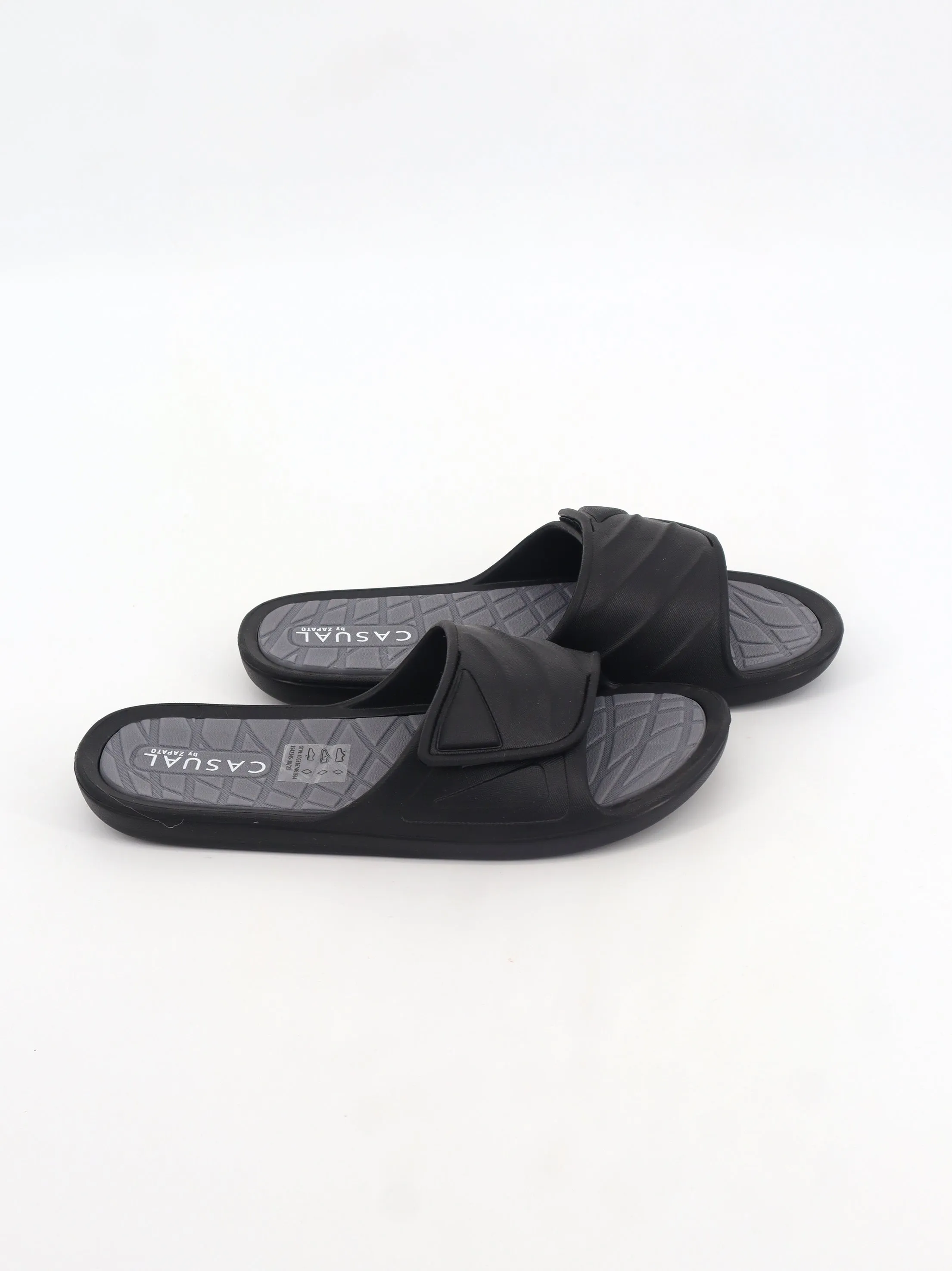 Men's Plain Solid Slippers,Black