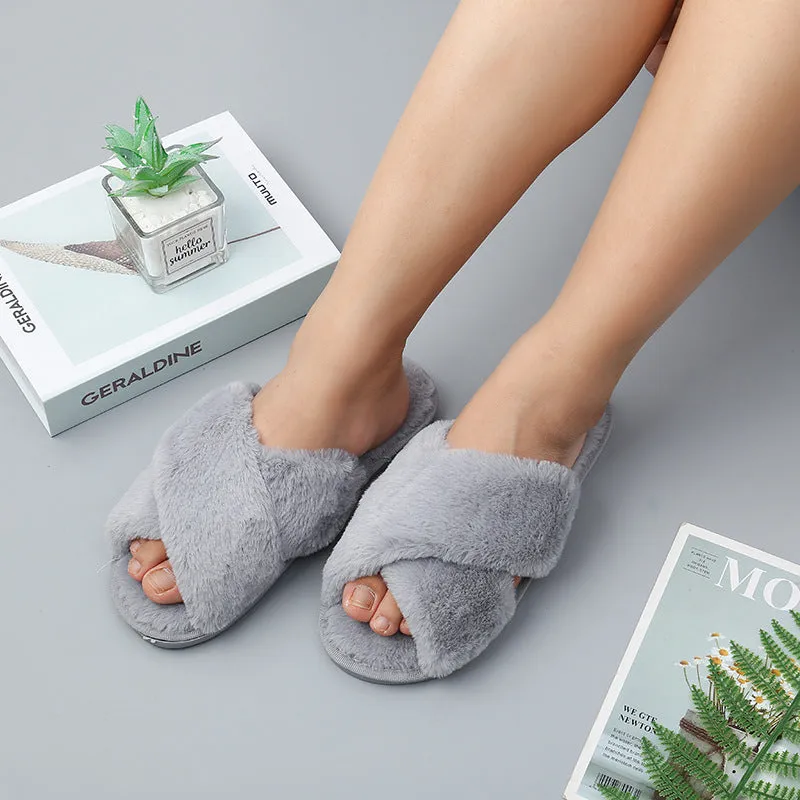 Nanccy Plush Comfortable Warm Slippers