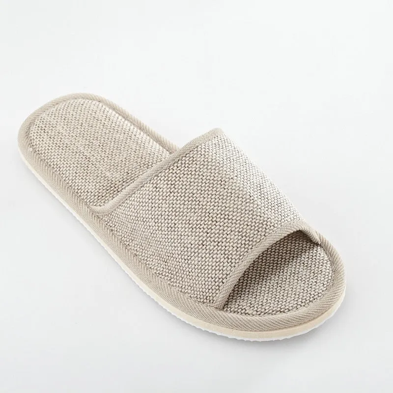 Natural Flax Home Slippers