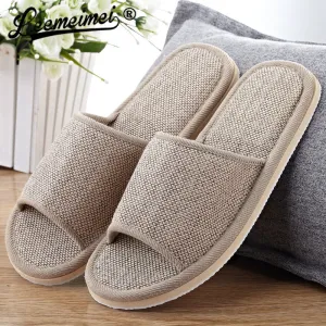 Natural Flax Home Slippers