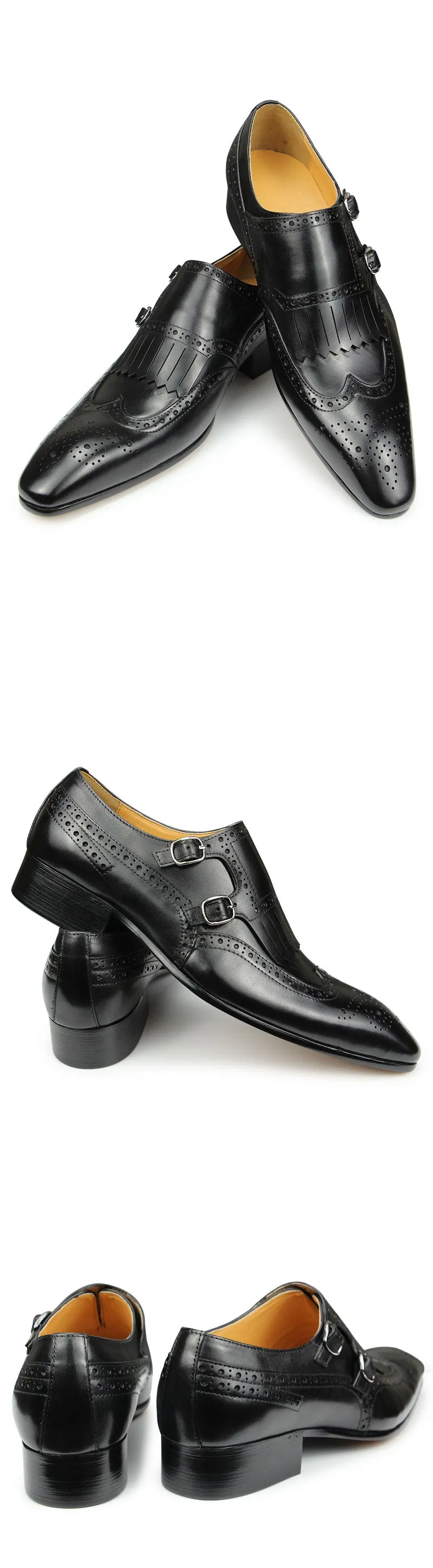Pointed Toe Men's British Leather Shoes