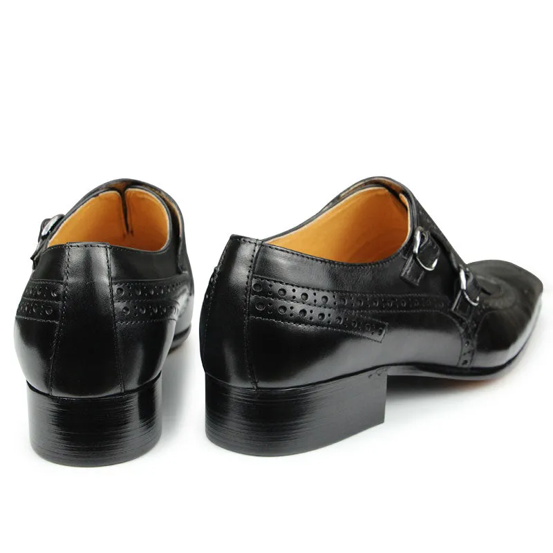 Pointed Toe Men's British Leather Shoes