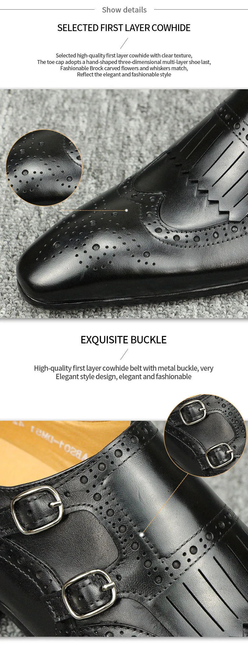 Pointed Toe Men's British Leather Shoes