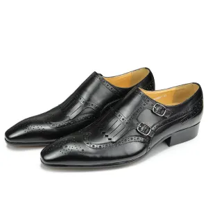Pointed Toe Men's British Leather Shoes