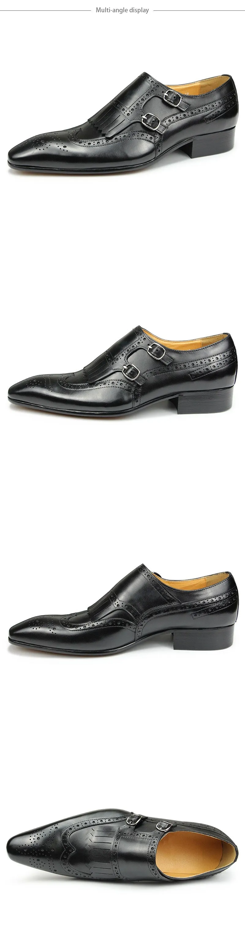 Pointed Toe Men's British Leather Shoes
