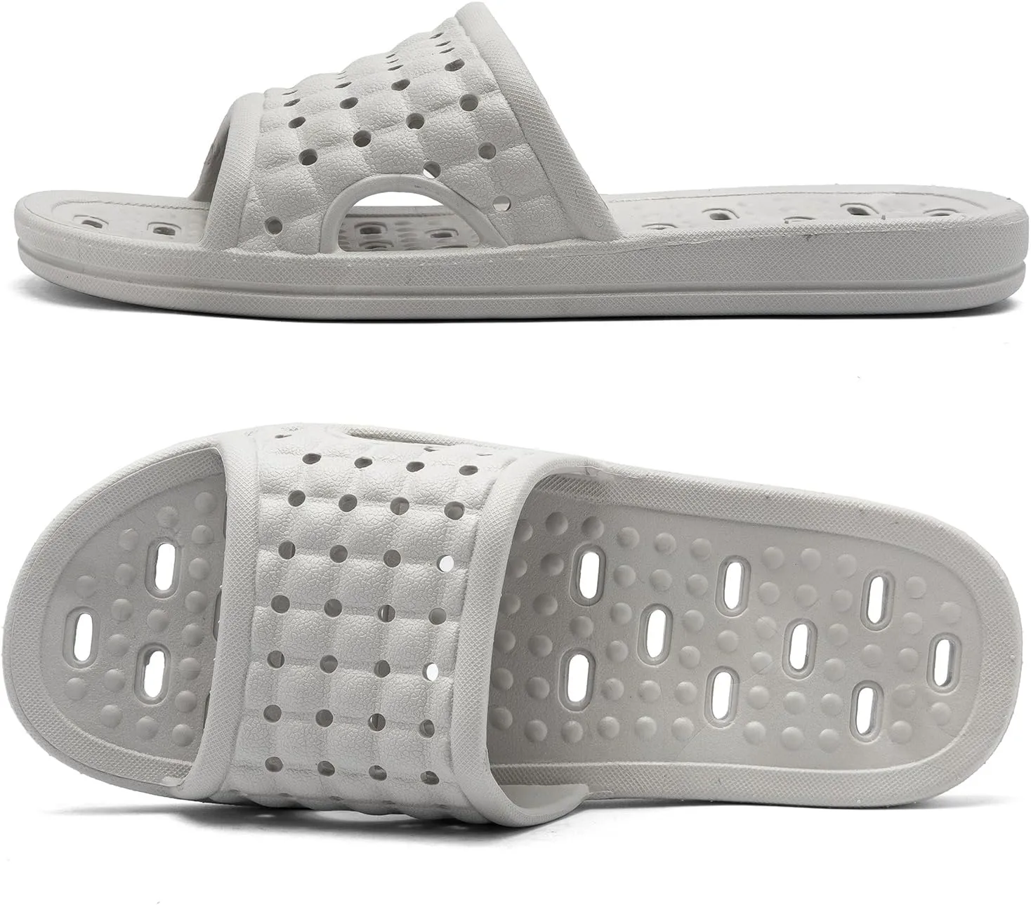 Shower Shoes with Drainage Holes, Quick-Drying Non-Slip Slippers Dormitory Home Bathroom Slippers Unisex