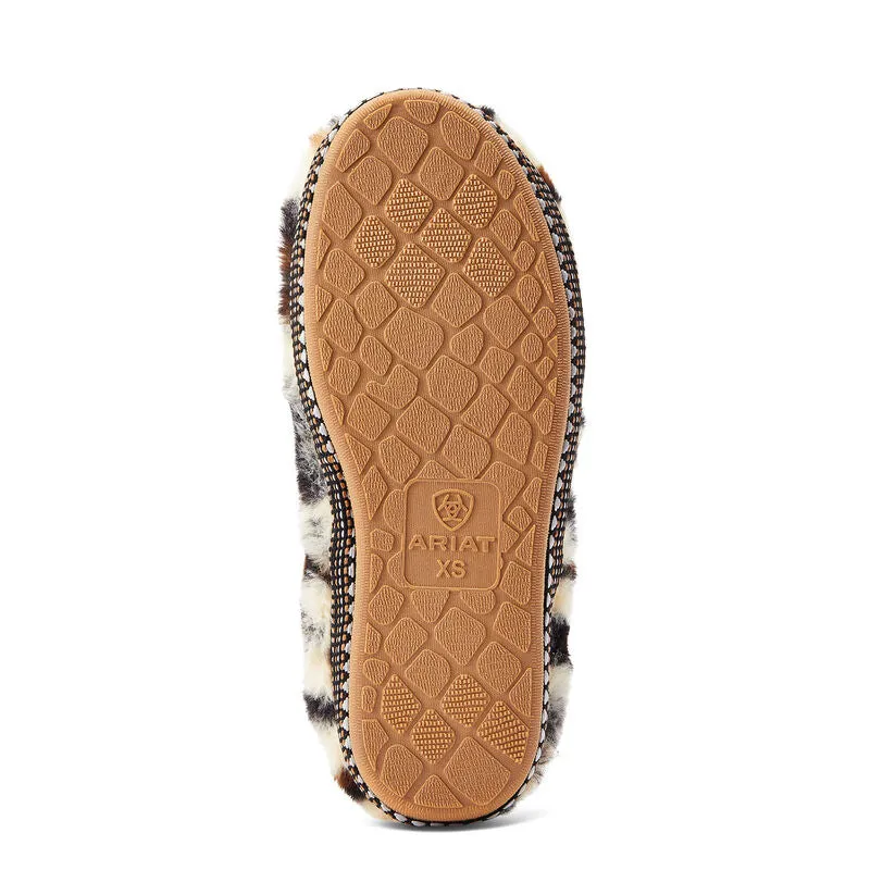 Snuggle Slipper- Cream Leopard