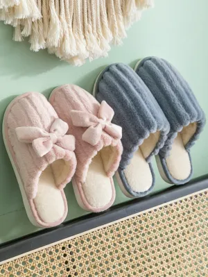xiangtuibao   New Women Indoor Slippers Warm Plush Home Warm shoes Anti Slip Autumn Winter Shoes House Floor Soft Slient Slides